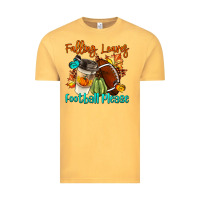 Vintage Mustard Falling Leaves Football Please Vintage Tee - LillyAllenDesigns