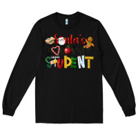 Black santa's favorite student christmas Long Sleeve Tee - LillyAllenDesigns