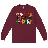 Burgundy santa's favorite student christmas Long Sleeve Tee - LillyAllenDesigns