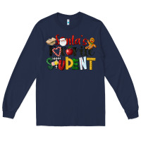 Navy santa's favorite student christmas Long Sleeve Tee - LillyAllenDesigns