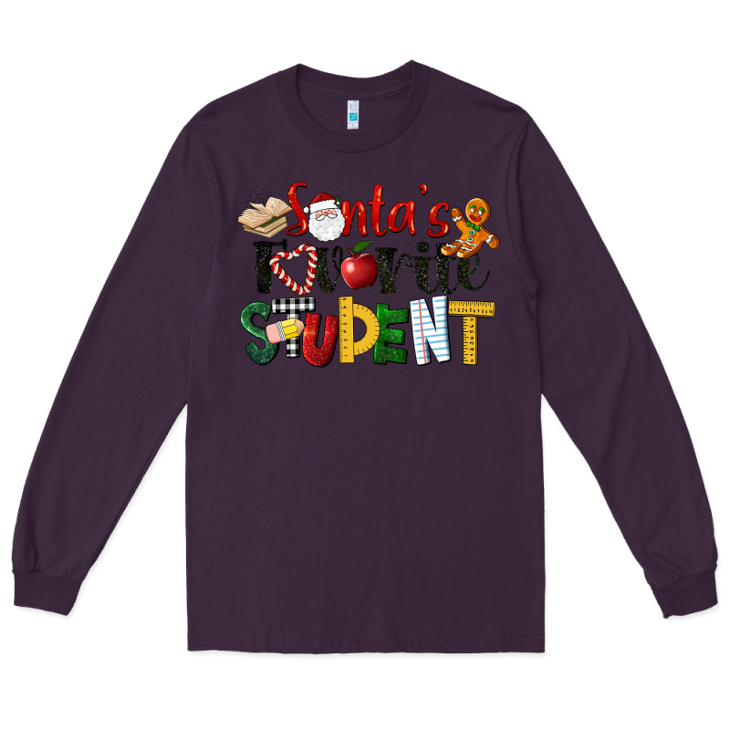 Santa's Favorite Student Christmas Long Sleeve Tee by LillyAllenDesigns | Teevron