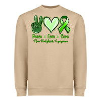 Mushroom Peace Love Cure Non Hodgkins Lympoma Heavyweight Sweatshirt - Jasminsmagicworld