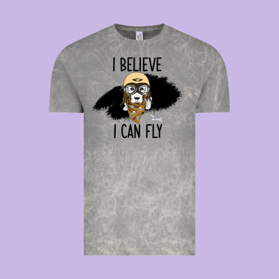 I Beleive I Can Fly, Dog, Vintage Tee Designed By Bettercallsaul