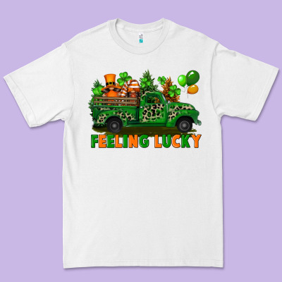Feeling Lucky With Gnomes On Truck Premium Tee Designed By Fadigitalartstudio