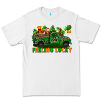 White feeling lucky with gnomes on truck Premium Tee - FaDigitalArtStudio