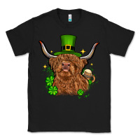 Black St. Patrick's Day cow Classic Tee - OliviaCreatesArt