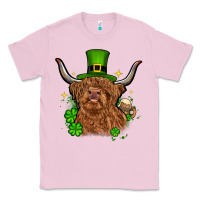 Bubblegum Pink St. Patrick's Day cow Classic Tee - OliviaCreatesArt