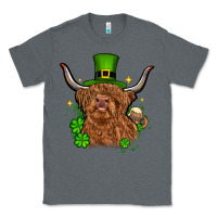 Charcoal Heather St. Patrick's Day cow Classic Tee - OliviaCreatesArt
