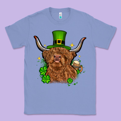 St. Patrick's Day Cow Classic Tee Designed By Oliviacreatesart