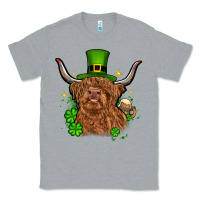 Heather Grey St. Patrick's Day cow Classic Tee - OliviaCreatesArt