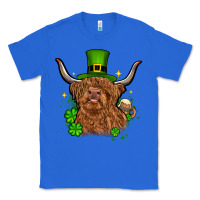 True Royal St. Patrick's Day cow Classic Tee - OliviaCreatesArt