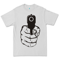 Dove Grey hands up pistol Premium Tee - artisFamous