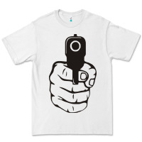White hands up pistol Premium Tee - artisFamous