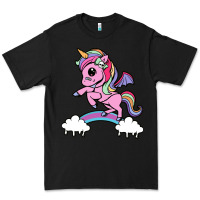 Black cute unicorn Premium Tee - artisFamous