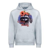 Classy But A Little Thrashy Racoon With Flowers Urban Hoodie | Teevron