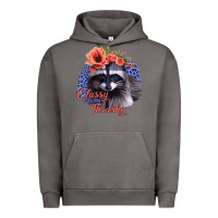 Pigment Tornado Classy But A Little Thrashy Racoon With Flowers Urban Hoodie - Jasminsmagicworld