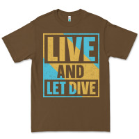 Cacao Live And Let Dive Retro Style Premium Tee - artisFamous