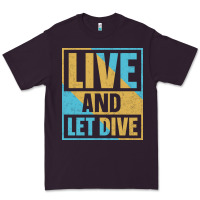 Plum Live And Let Dive Retro Style Premium Tee - artisFamous