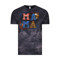 Cloud Black Army Veteran mama leopard frame 4th of July Vintage Tee - LillyAllenDesigns