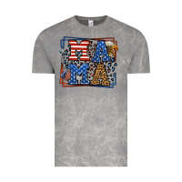 Cloud Rock Army Veteran mama leopard frame 4th of July Vintage Tee - LillyAllenDesigns