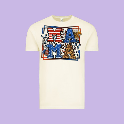 Army Veteran Mama Leopard Frame 4th Of July Vintage Tee Designed By Lillyallendesigns
