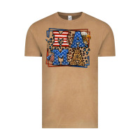 Vintage Camel Army Veteran mama leopard frame 4th of July Vintage Tee - LillyAllenDesigns