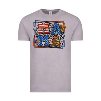 Vintage Zinc Army Veteran mama leopard frame 4th of July Vintage Tee - LillyAllenDesigns