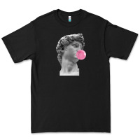 Black Vaporwave statue head with bubblegum Premium Tee - artisFamous