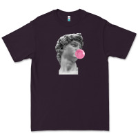 Plum Vaporwave statue head with bubblegum Premium Tee - artisFamous