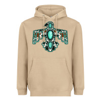 Mushroom cowhide turquoise thunderbird Heavyweight Hoodie - Jasminsmagicworld