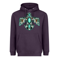 Plum cowhide turquoise thunderbird Heavyweight Hoodie - Jasminsmagicworld