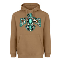 Toasted Coconut cowhide turquoise thunderbird Heavyweight Hoodie - Jasminsmagicworld