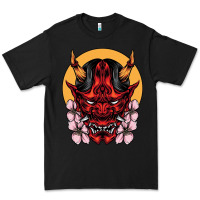Black demon oni mask Premium Tee - artisFamous