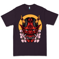 Plum demon oni mask Premium Tee - artisFamous
