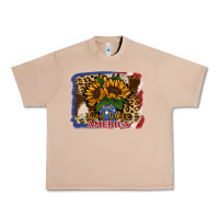 Burro Patriotic Sunflower God Bless America Urban Heavy Tee - Jasminsmagicworld