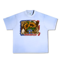 Grape Ice Patriotic Sunflower God Bless America Urban Heavy Tee - Jasminsmagicworld