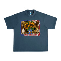 Midnight Navy Patriotic Sunflower God Bless America Urban Heavy Tee - Jasminsmagicworld