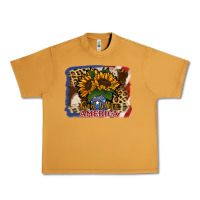 Peanut Butter Patriotic Sunflower God Bless America Urban Heavy Tee - Jasminsmagicworld