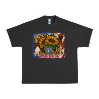 Pigment Black Patriotic Sunflower God Bless America Urban Heavy Tee - Jasminsmagicworld