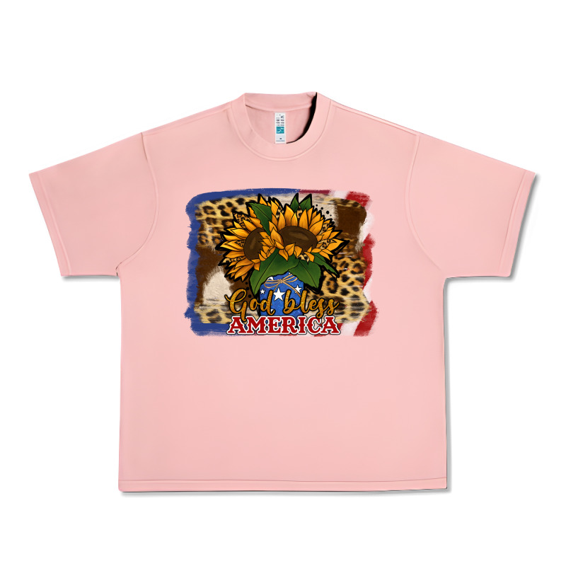 Patriotic Sunflower God Bless America Urban Heavy Tee by Jasminsmagicworld | Teevron