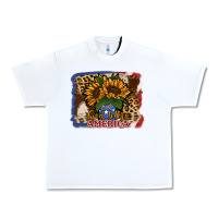 White Patriotic Sunflower God Bless America Urban Heavy Tee - Jasminsmagicworld