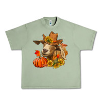 Oil Green fall goat Urban Heavy Tee - LillyAllenDesigns