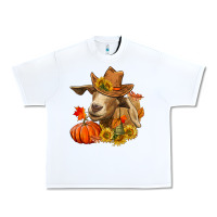 White fall goat Urban Heavy Tee - LillyAllenDesigns