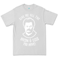 Dove Grey Ron tv show parks Swanson - Bacon & Eggs Premium Tee - artisFamous