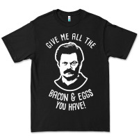 Black Ron tv show parks Swanson - Bacon & Eggs Premium Tee - artisFamous