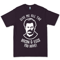 Plum Ron tv show parks Swanson - Bacon & Eggs Premium Tee - artisFamous