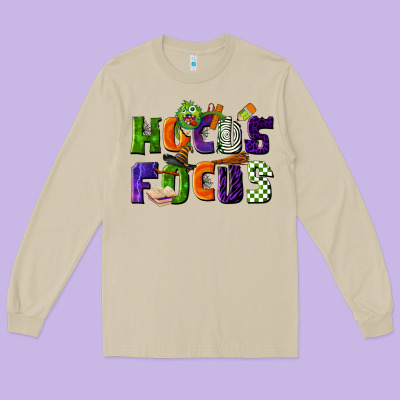 Hocus Focus Teacher Halloween Long Sleeve Tee Designed By Lillyallendesigns