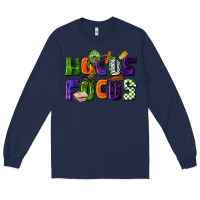 Navy Hocus Focus Teacher Halloween Long Sleeve Tee - LillyAllenDesigns