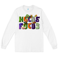 White Hocus Focus Teacher Halloween Long Sleeve Tee - LillyAllenDesigns