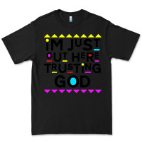 Black i'm just out here trusting god Premium Tee - artisFamous